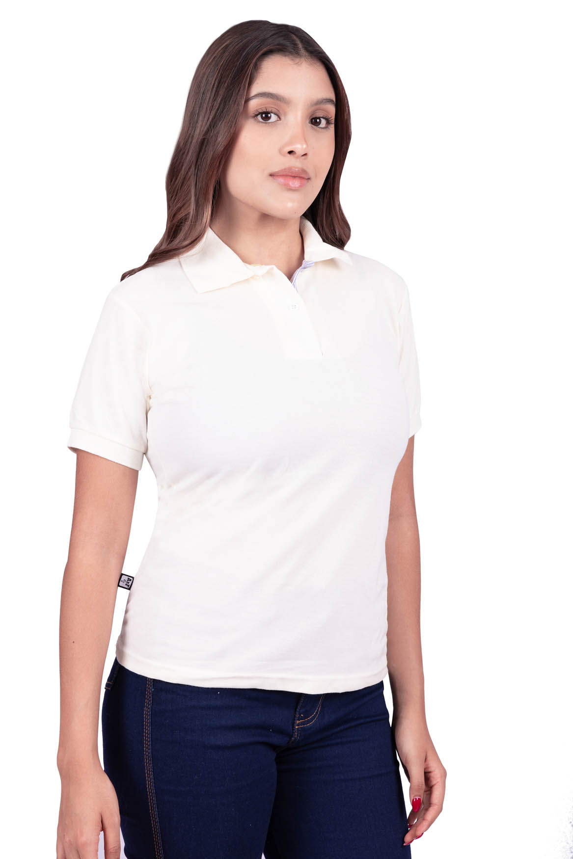 Camiseta polo marfil 206