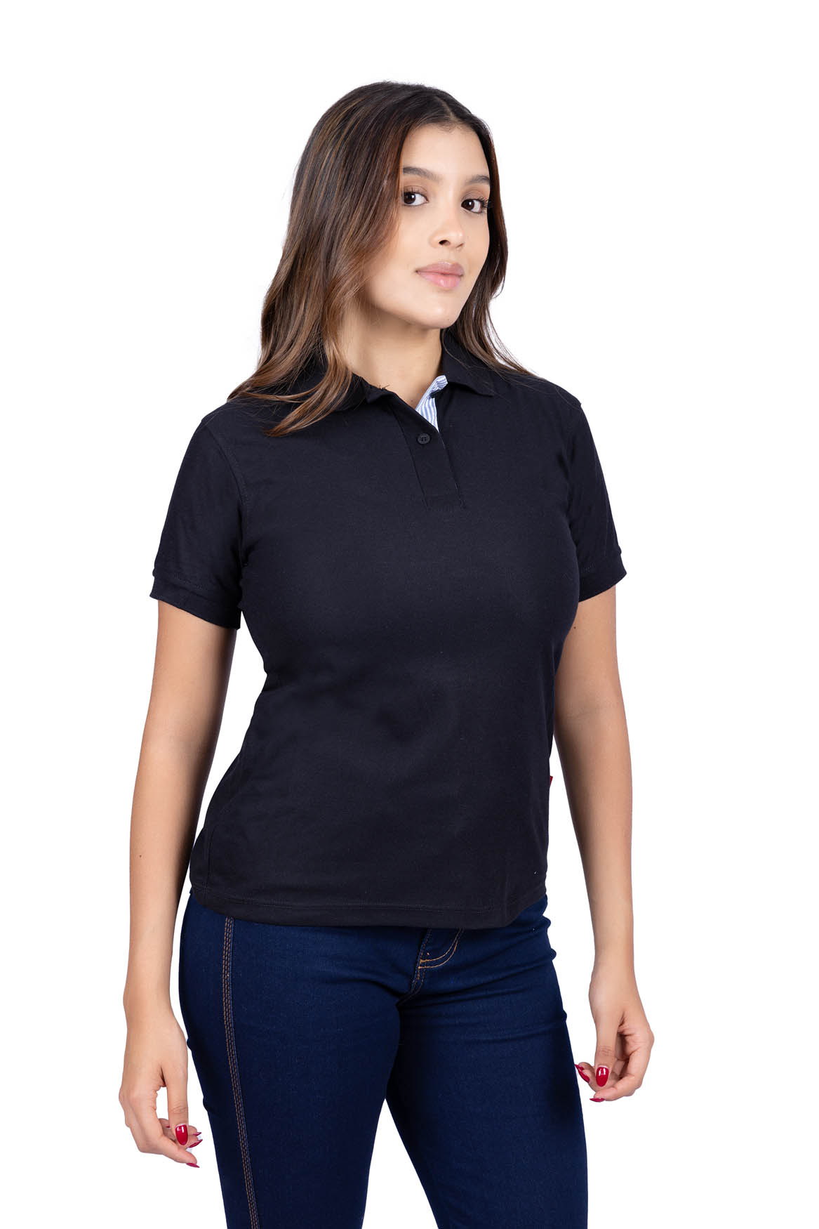 Camiseta polo negra 206