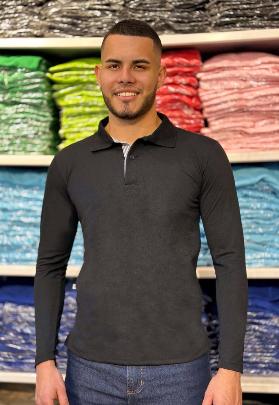 Buzo Polo Unicolor Negro 203B201-1102