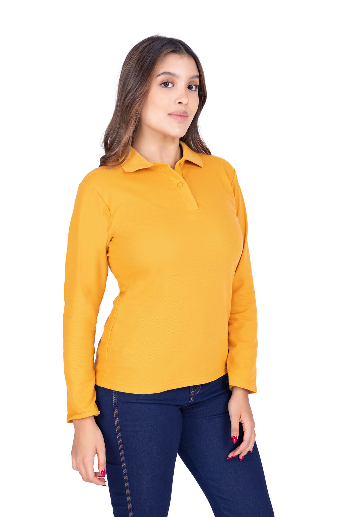 Buzo polo mostaza B-206