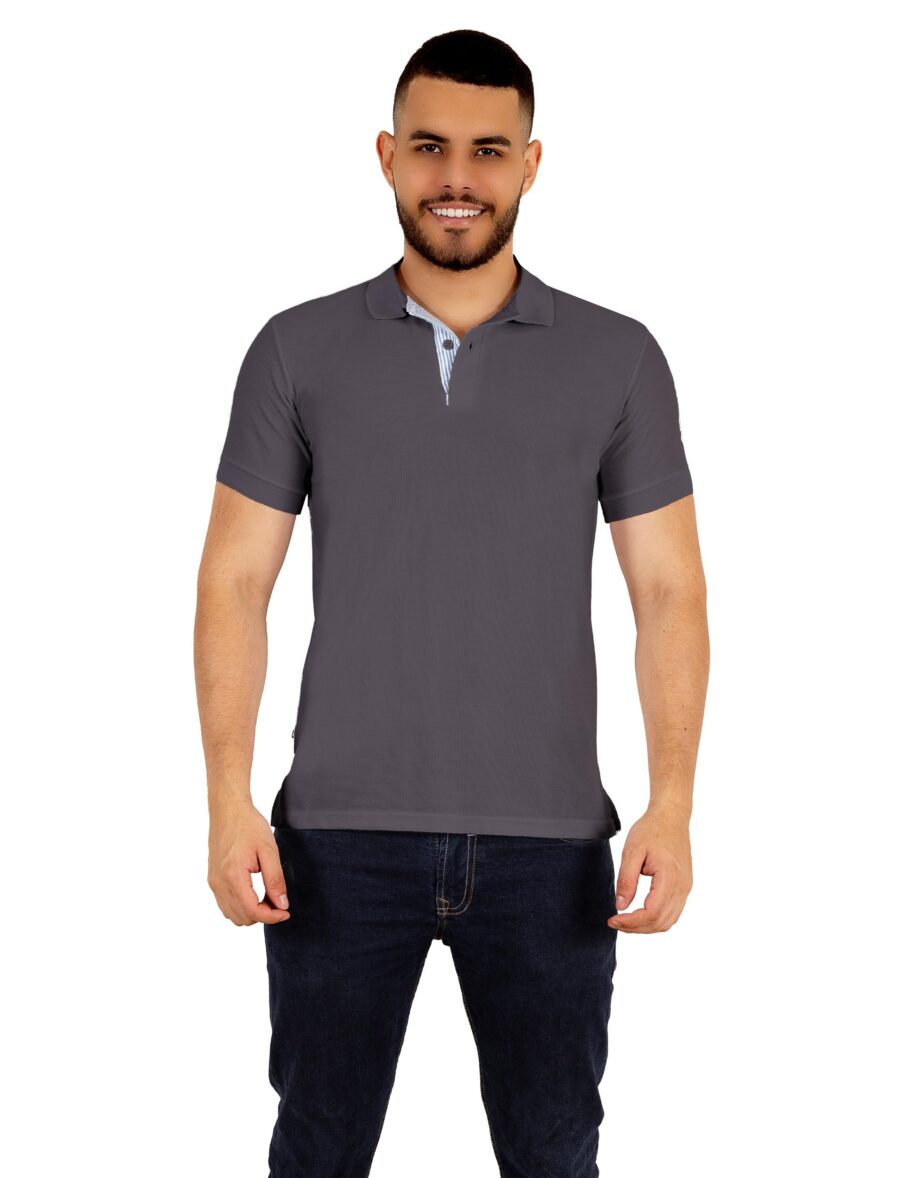 Polo Unicolor Gris Oscuro
