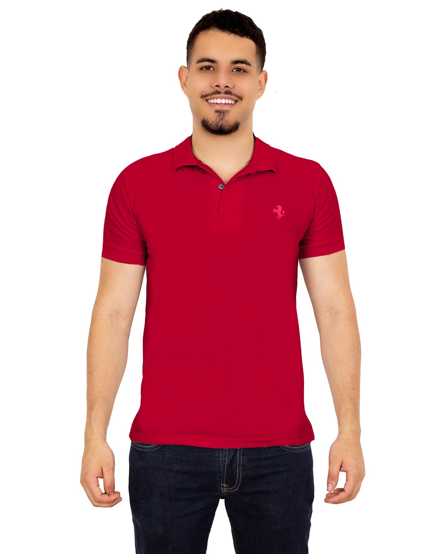 Polo Clásica Bordada Roja