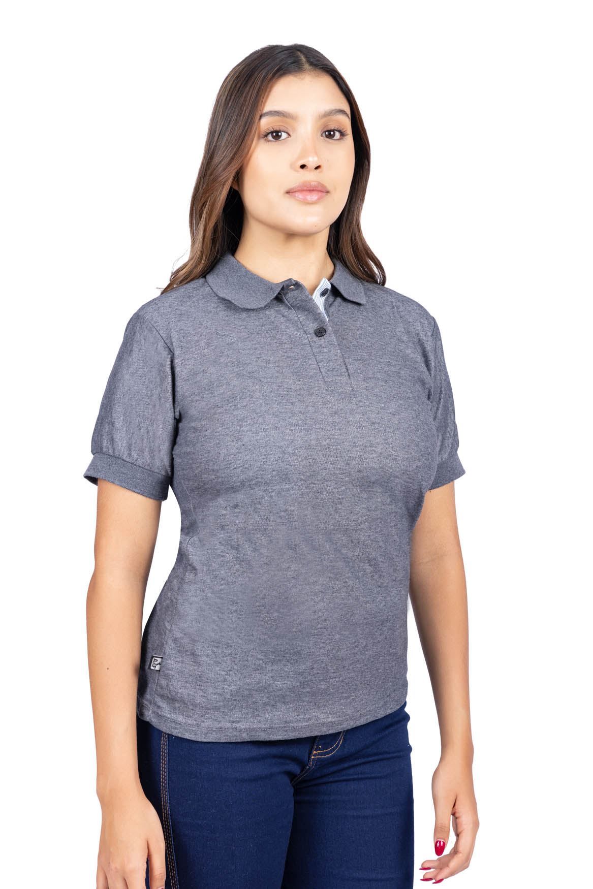 Camiseta polo gris oscuro 206