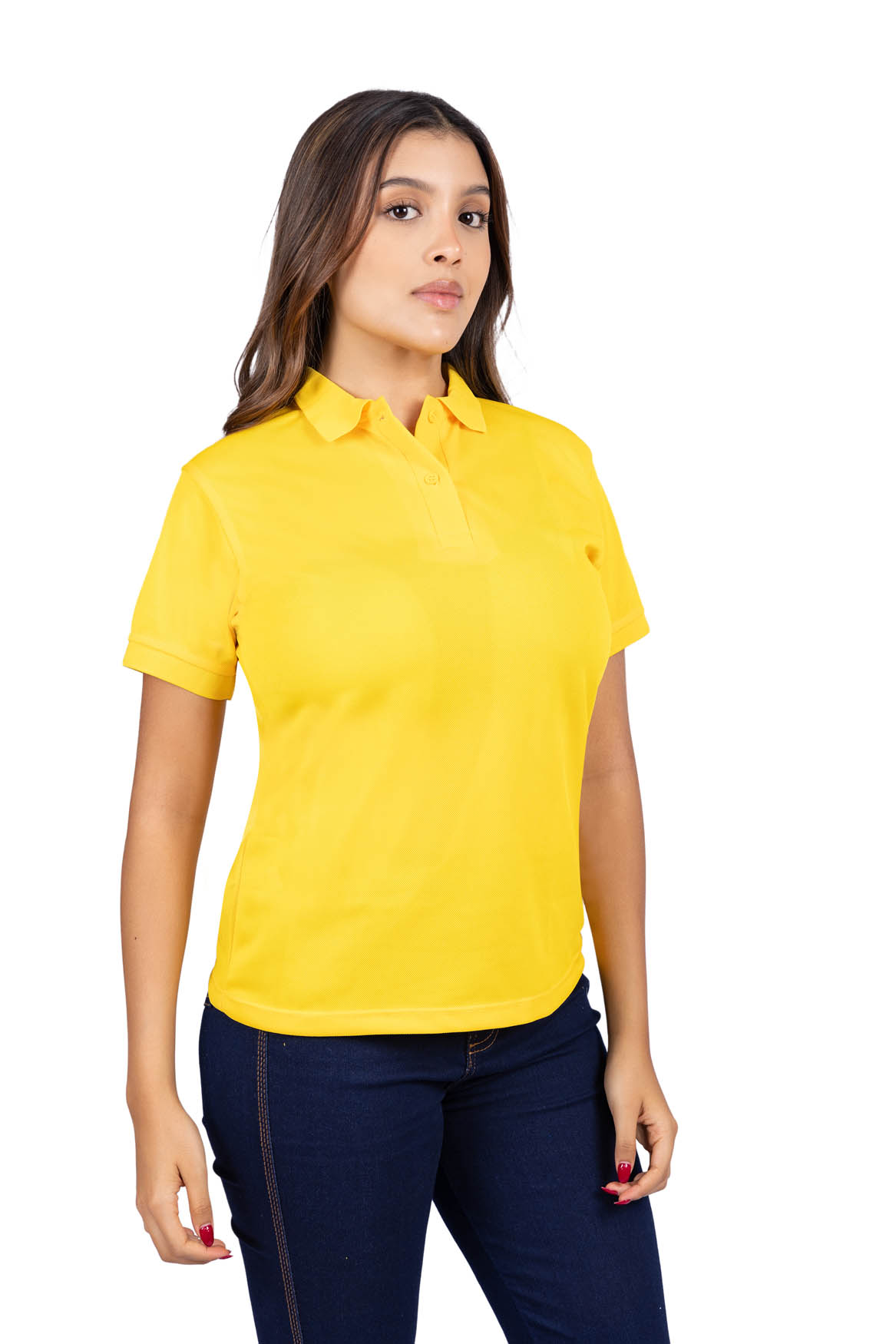 Camiseta polo microfibra amarilla 2026