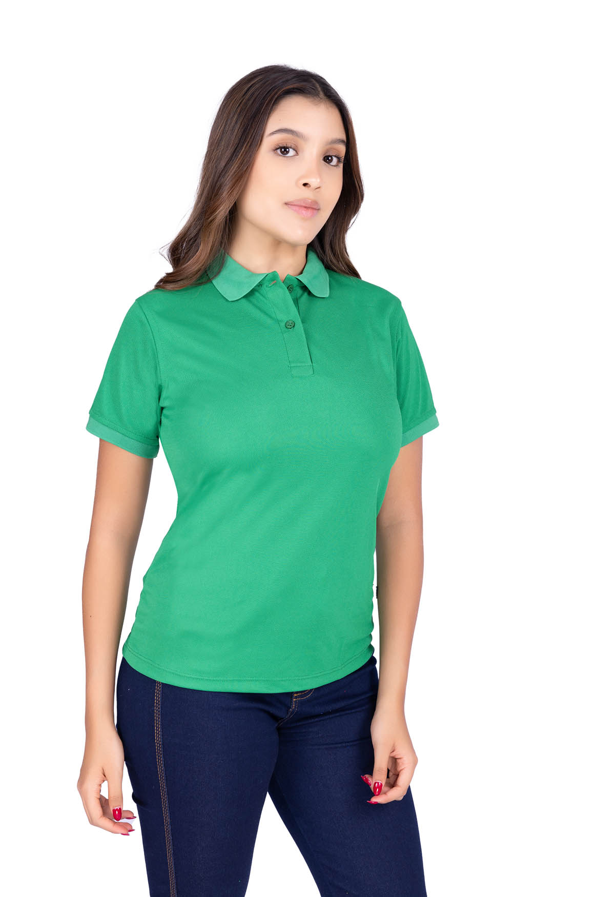 Camiseta polo microfibra verde antioquia 206
