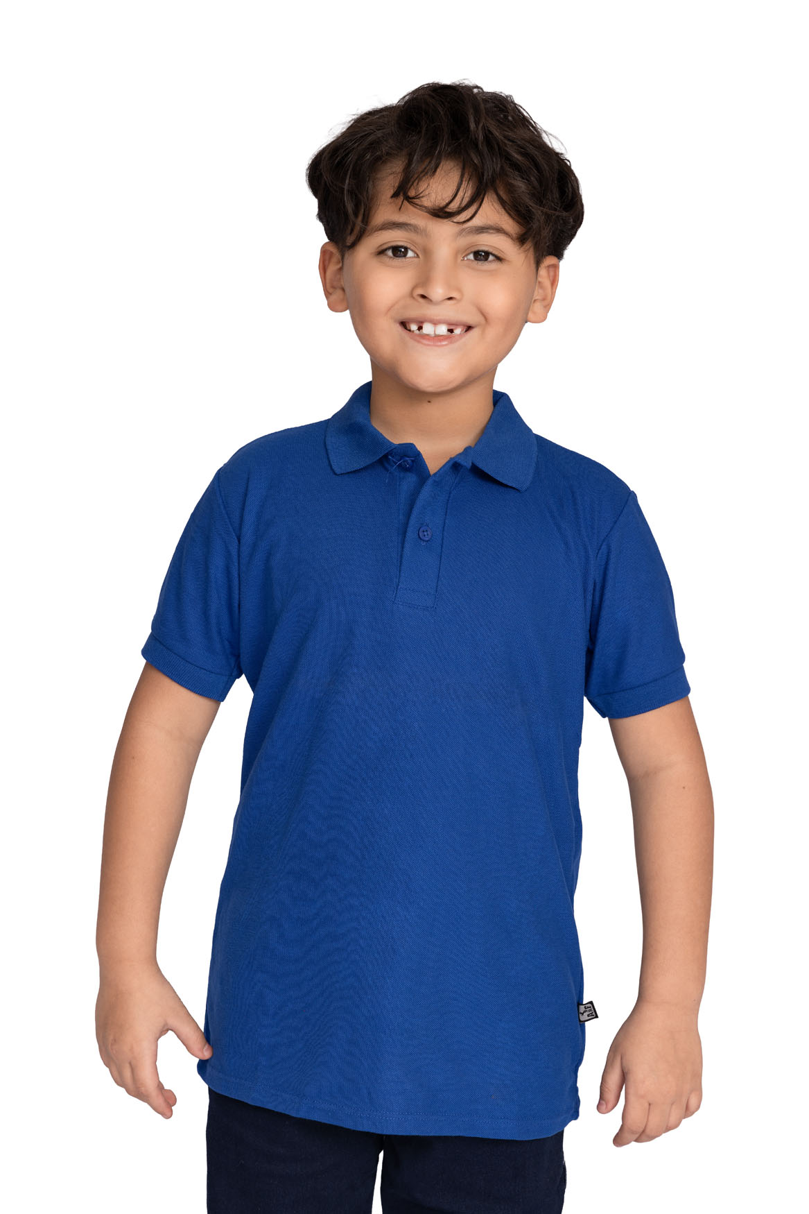 Camiseta polo niño azul rey 601-1