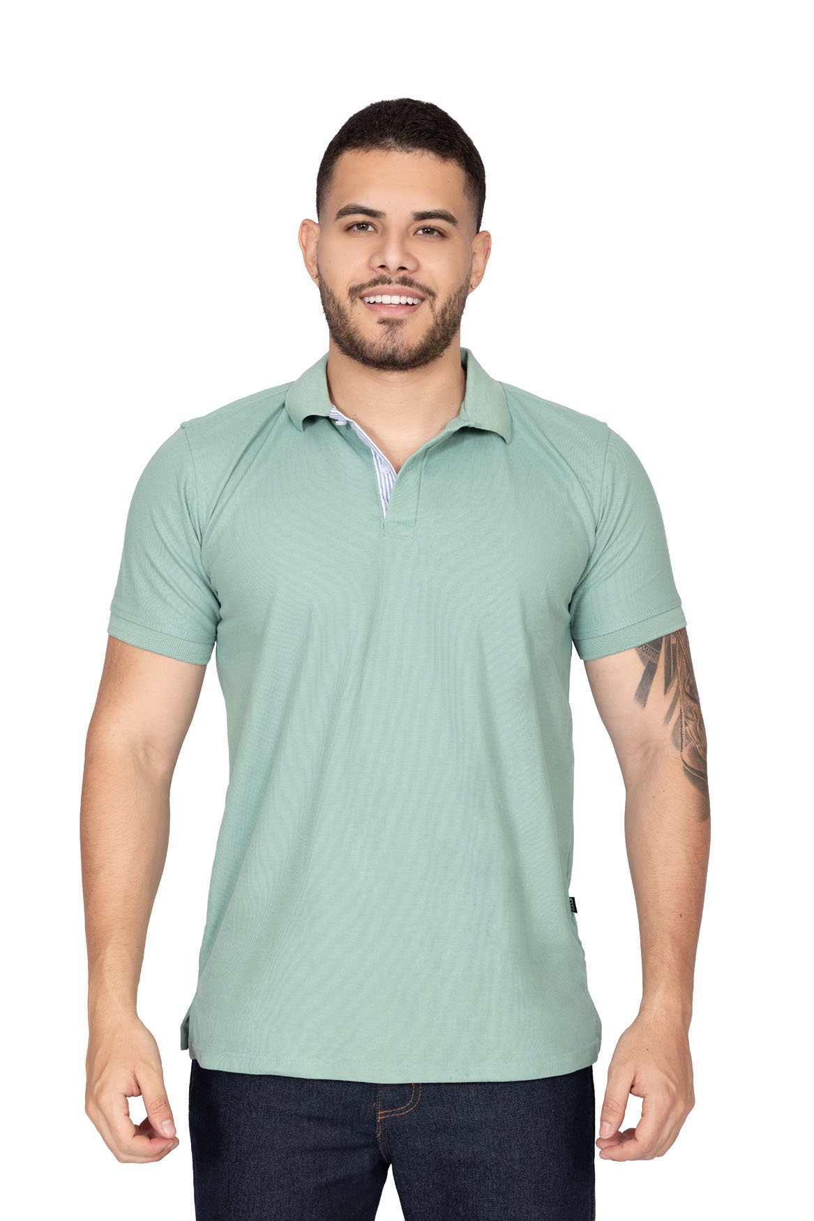 Polo hombre verde menta 201-1